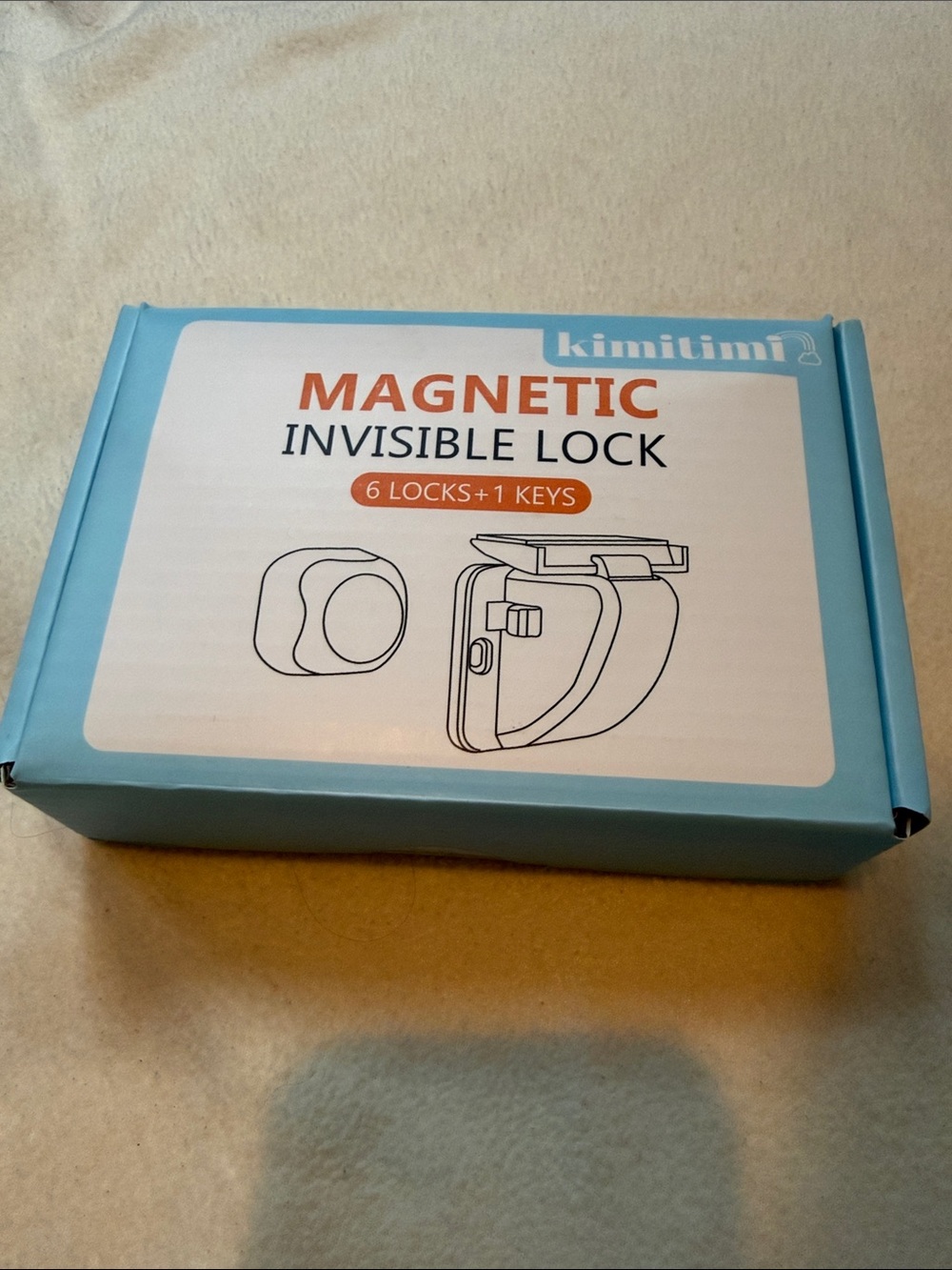Child safety cabinet Magnetic Invisible Lock - Blue